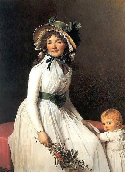 Jacques-Louis David Portrait of Madame Emilie Seriziat and her Son China oil painting art